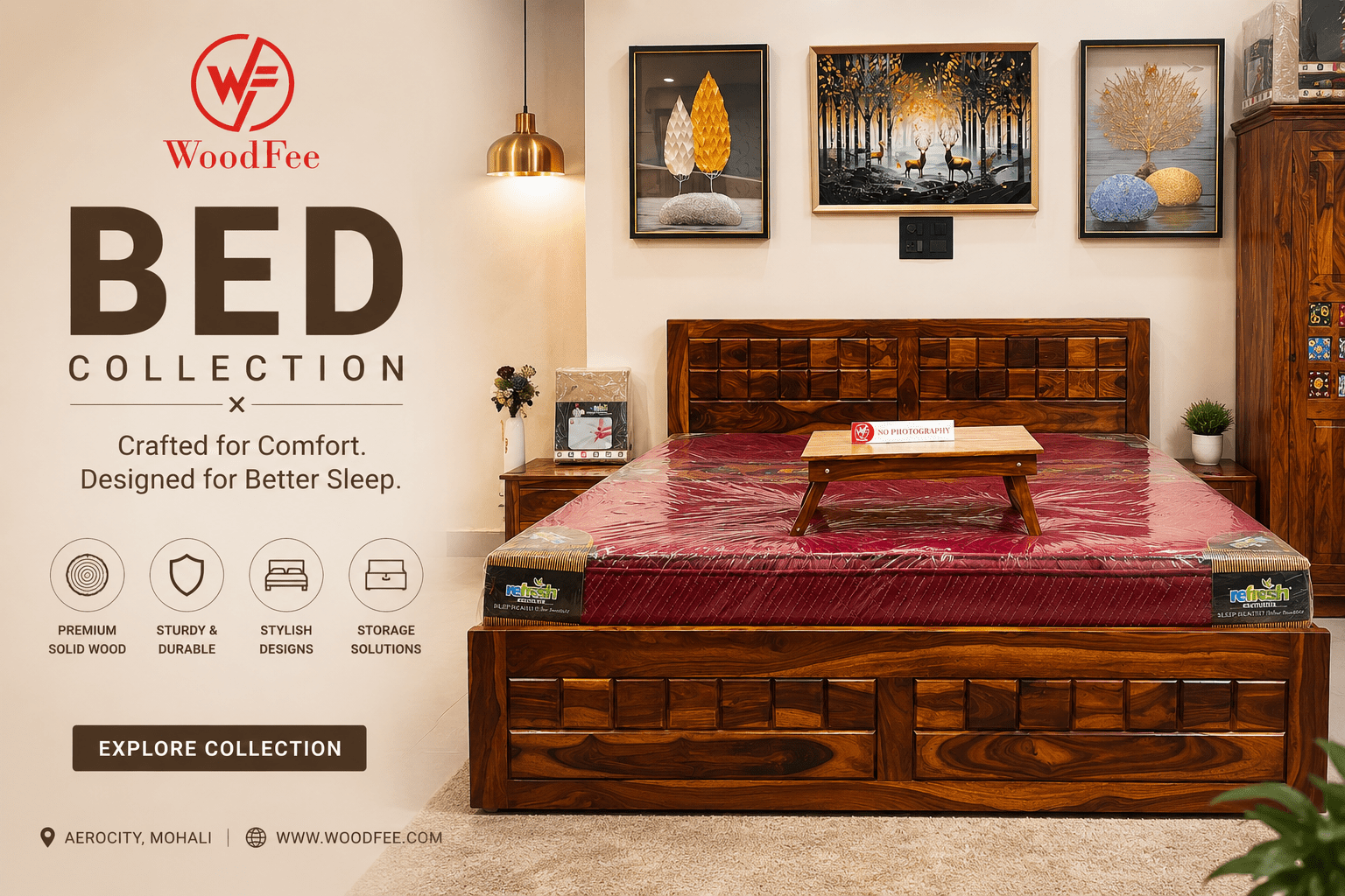 Bed - WoodFee 